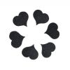24 Sheets Black Heart Skateboard Grip Stickers Grit Non Slip DIY Skateboard Scooter Grip Decals