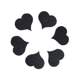 24 Sheets Black Heart Skateboard Grip Stickers Grit Non Slip DIY Skateboard Scooter Grip Decals