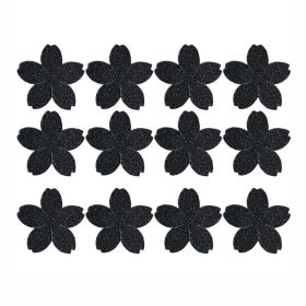 24 Sheets Black Sakura Skateboard Grip Stickers Grit Non Slip DIY Skateboard Scooter Grip Decals