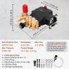 VEVOR Pressure Washer Pump, 3/4" Shaft Horizontal Triplex Plunger, 3700 PSI, 2.5 GPM, Replacement Power Washer Pumps Kit, Parts Washer Pump, Compatibl